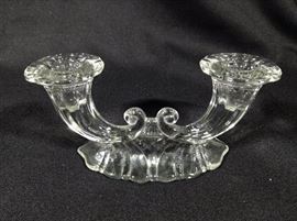 EAPG glass candle holder