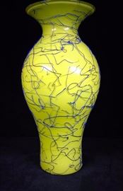 Artist signed glass vase
