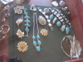 STERLING AND TURQUOISE JEWELRY