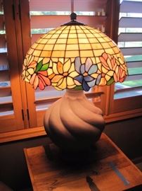 Stained glass lamp.