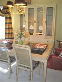 Dining room set, table and 6 chairs, matching china cabinet.