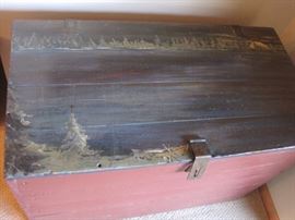 Nicely painted Storage Trunk.