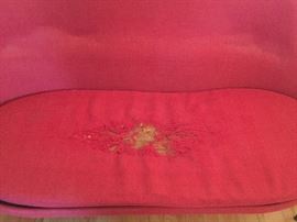 showing slight torn on fabric