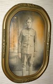 WWI Photograph of soldier in period frame