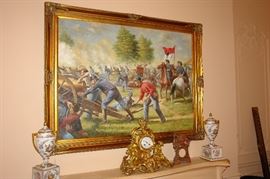 Civil War painting by Denten - Union Artillery