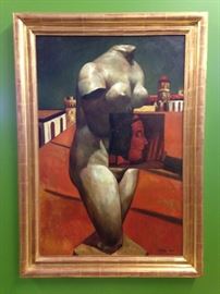 Chen Qiang Oil on Canvas Painting "Plaster IV" 