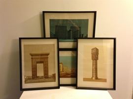 Set of Four Chromo-Lithographs c1887 Egypt Scenes by Cosack & Company Buffalo NY