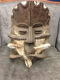 Dan/Guere Spider Mask with Teeth and Appendages African Liberia Coast
