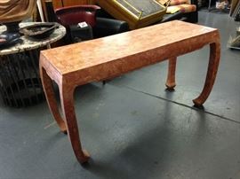 Tessellated Asian Style Console Table Maitland Smith Karl Springer 1988