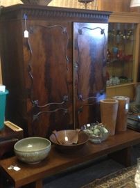 Turn of the Century English Armoire/Entertainment Cabinet