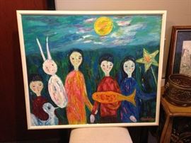 Original Oil Painting by Vietnamese Artist Tran Thi Thu Ha Tudo Art Asian 1995
