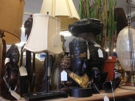 More African Sculpture and More Lamps