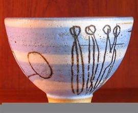1950s Marc Hansen Studio Art Pottery Bowl Mid Century Modernism