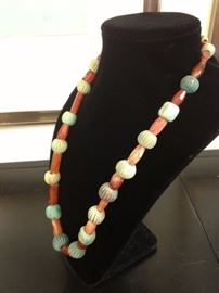Authentic Egyptian Necklace with Mummy Beads and Carnelian Circa 1200BC