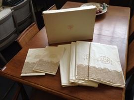 Antique I.I. Litwinsky Linen Dowry New Old Stock Original Box 4 sheets 4 cases