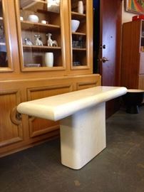 1980s Hall Console Table Tessellated Stone