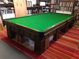 Custom Made English Regulation Size Oak Snooker Table Antique 2" Slate New Felt