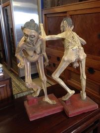 19th Century Thailand Buddhist Fugures in Hell Asian Underworld Monk Sculpture