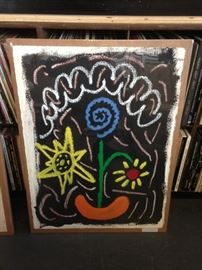 Dennis M. Behr "Two Flowers Singing" Acrylic on Cold Press Paper