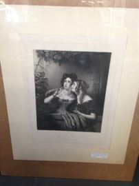 John Porter after painting by John Casey "The Spiders Web" Early Victorian Etching C 1850