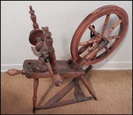 Antique spinning wheel