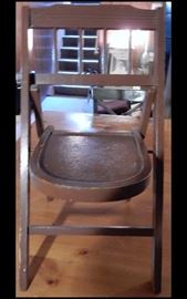 Child's vintage wooden folding chair