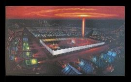 Tabernacle of God - Moses Tabernacle in the Wilderness print by Norbert McNulty 43" x 28"