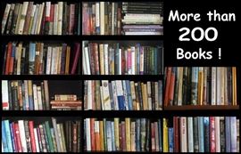 More than 200 books including History, Gardening, Landscaping, Decorating and Dog books. Authors include Katie Forde, Lisa See, James Reston, Sara Gruen, Gayle Tze, Zoe Ferraris, Jean Jasson, Barbara de Linsky, Christopher Andersen, Nora Roberts, Fannie Flagg, Edmund Morris, Anne Tyler, Debbie Macomber and Amy Tan.