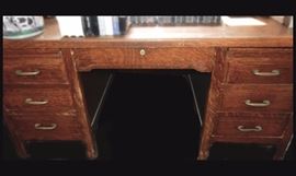 Old oak desk