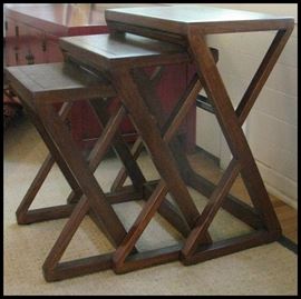 Three stacking tables 24 inches tall 20 inches wide 12 inches deep