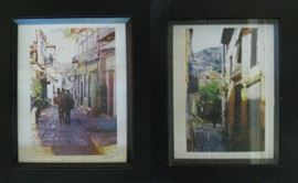 Two framed art prints from Hydra, Greece - 10.5" x 13"