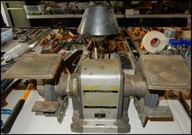 Three quarters horsepower bench grinder