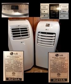 Two LG portable air conditioners model number R410A 