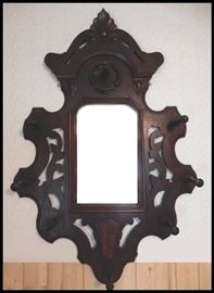  Victorian hall mirror and hat/coat rack 35" x 28.5"