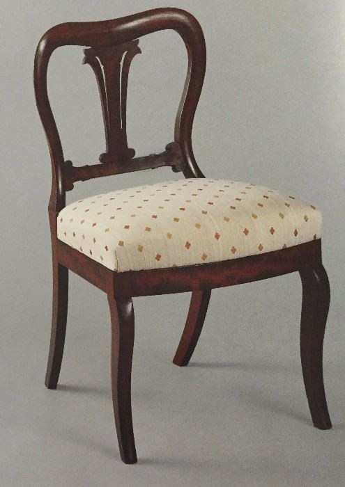 12 of Original Set of 16 of Duncan Phyfe “Lotus-Back” Side Chairs