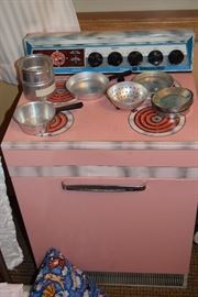 Vintage metal child's stove