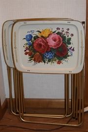 Vintage metal TV trays