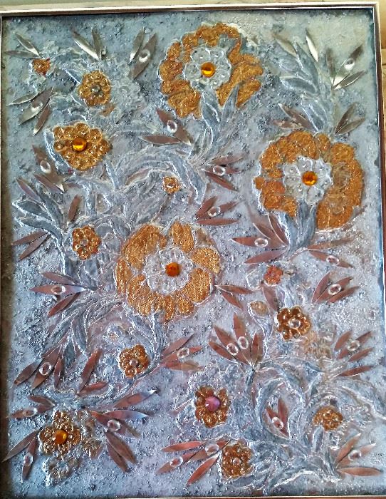 (Herman Renger) One-of-a-kind Flower abstract.