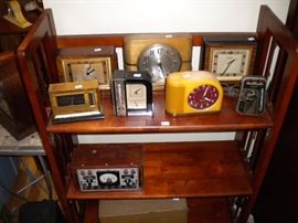 1940's and 50's electric clocks and volt meter