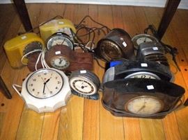 1940's and 50's electric clocks.