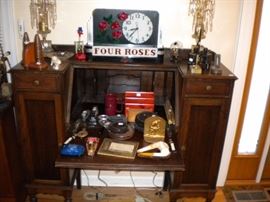 Desk, trench art, crystal table lamps and more.