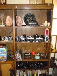 Cameras books and more.