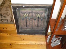 Stained glass window.