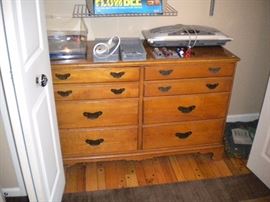dresser and electronics.