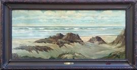 Very Rare Circa 1928 Robert Wood Texas Seascape
