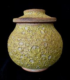 Super rare Harding Black Mustard Ginger Jar Lava Glaze