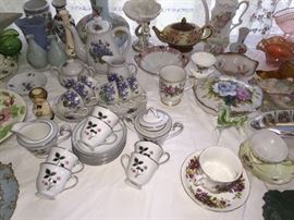 More glass and china