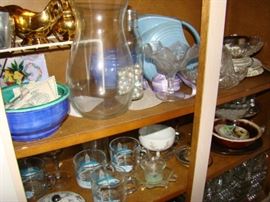 Misc. glass, porcelain, etc...