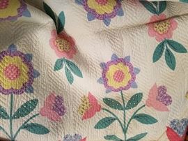 Quilt with flower print