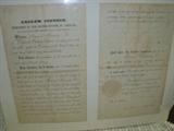 Pres. Andrew Johnson's pardon to a slave for his participation in the Civil War, signed by Andrew Johnson and Secretary of State Seward. See next two pictures.